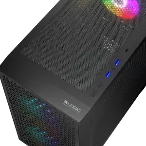 Корпус LogicConcept DART PRO ARGB MINI BLACK MESH fans 3x120mm без Блок живлення mATX (AM-DART-PRO-ARGB-10) UA