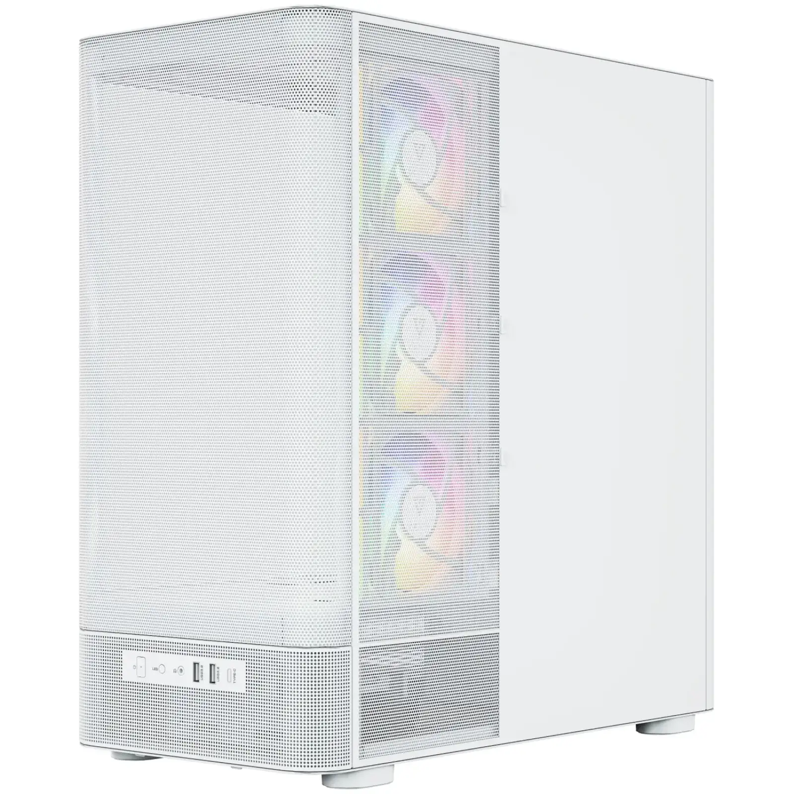 Корпус Modecom VOLCANO AQ400 ARGB MIDI SIDE LCD 6,2”, 4x120mm fans WHITE без Блок питания ATX (MC-A-AQ400-4FA-W) UA