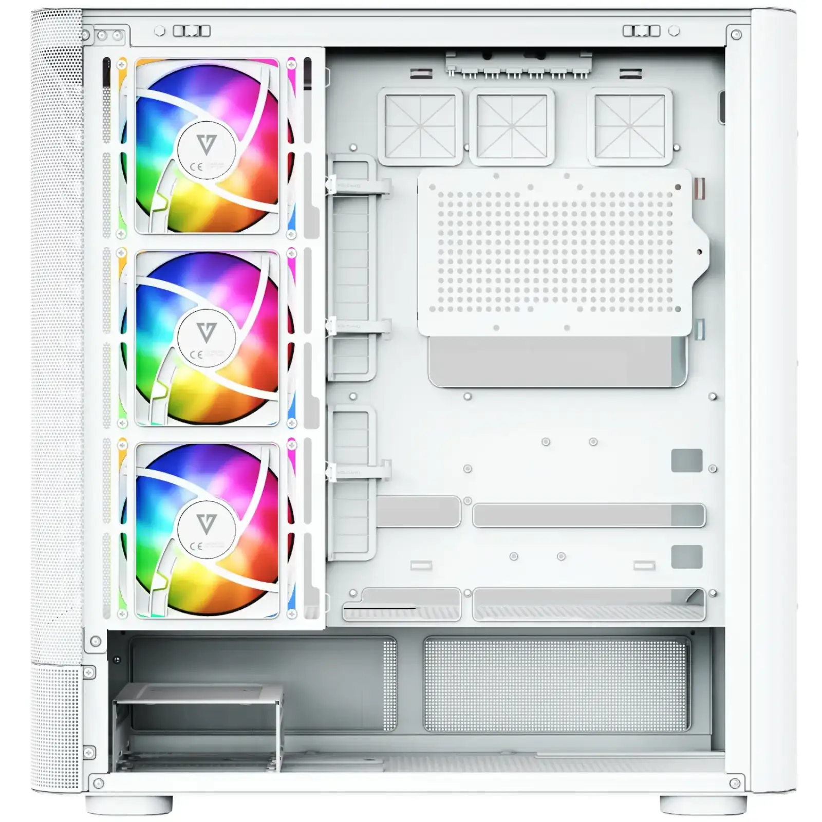 Корпус Modecom VOLCANO AQ400 ARGB MIDI SIDE LCD 6,2”, 4x120mm fans WHITE без Блок питания ATX (MC-A-AQ400-4FA-W) UA