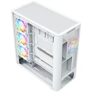 Корпус Modecom VOLCANO AQ400 ARGB MIDI SIDE LCD 6,2”, 4x120mm fans WHITE без Блок питания ATX (MC-A-AQ400-4FA-W) UA