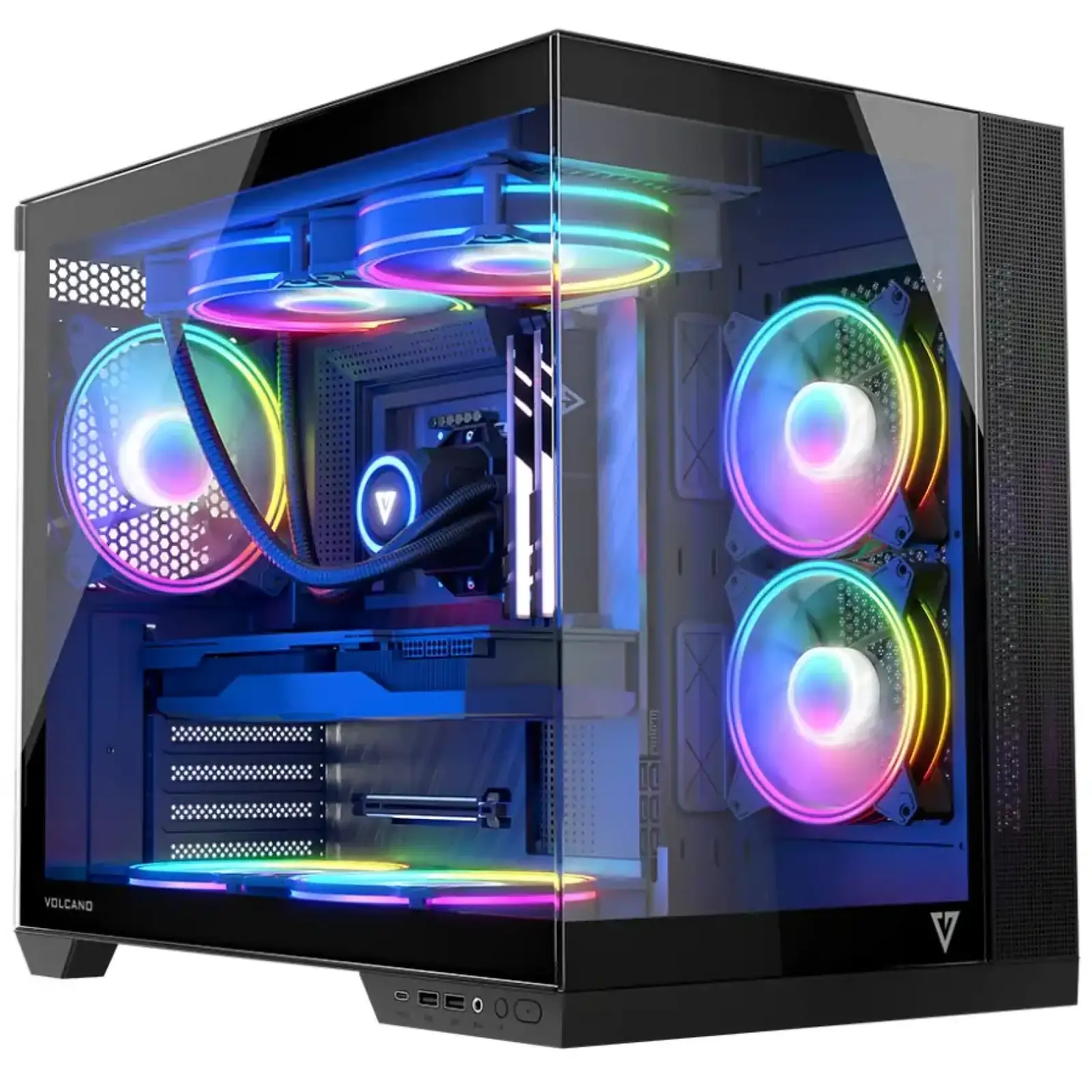 Корпус Modecom VOLCANO PANORAMA APEX ARGB 5F MIDI GREY без Блок питания ATX (AT-PANORAMA-5F-ARGB-10-00) UA