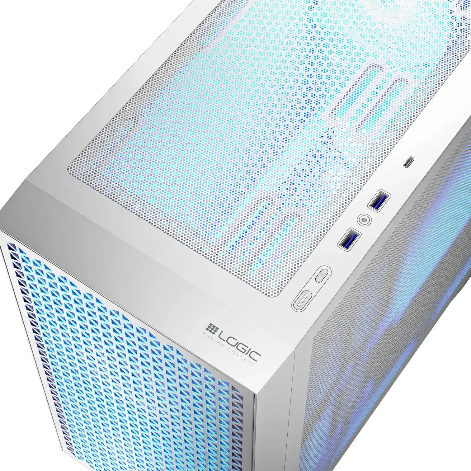 Корпус LogicConcept DART PRO ARGB MINI WHITE MESH fans 3x120mm без Блок живлення mATX (AM-DART-PRO-ARGB-20) UA
