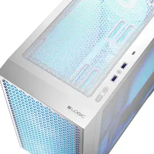 Корпус LogicConcept DART PRO ARGB MINI WHITE MESH fans 3x120mm без Блок живлення mATX (AM-DART-PRO-ARGB-20) UA