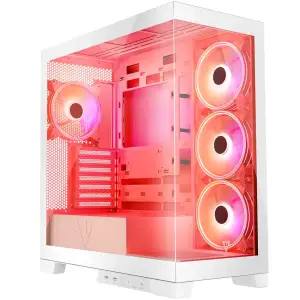 Корпус Modecom VOLCANO SPACE APEX ARGB 4x140mm fans MIDI USB 3.0x2+TYPE-C WHITE без Блок питания ATX (AT-SPACE-PG-20-000000-000) UA