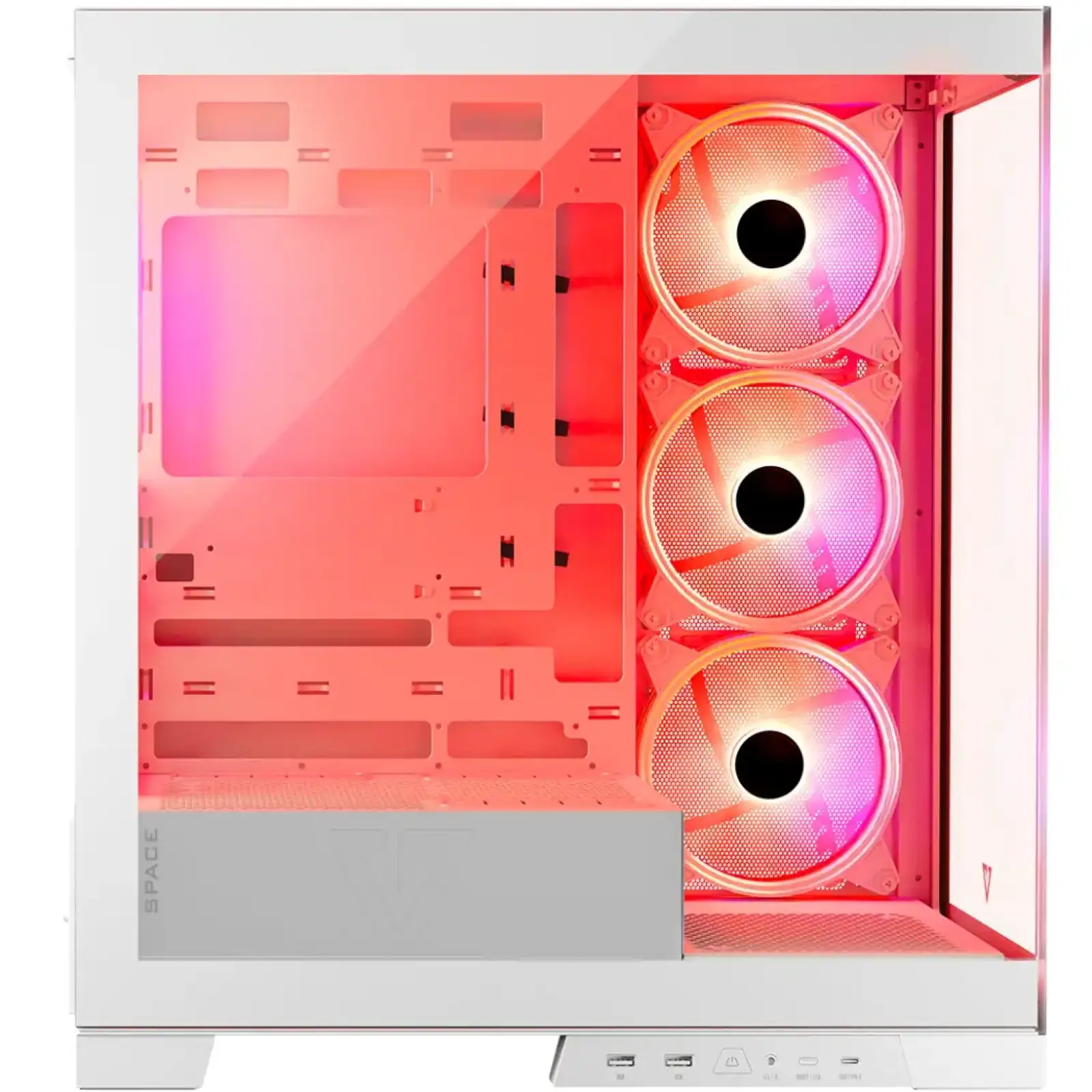 Корпус Modecom VOLCANO SPACE APEX ARGB 4x140mm fans MIDI USB 3.0x2+TYPE-C WHITE без Блок питания ATX (AT-SPACE-PG-20-000000-000) UA