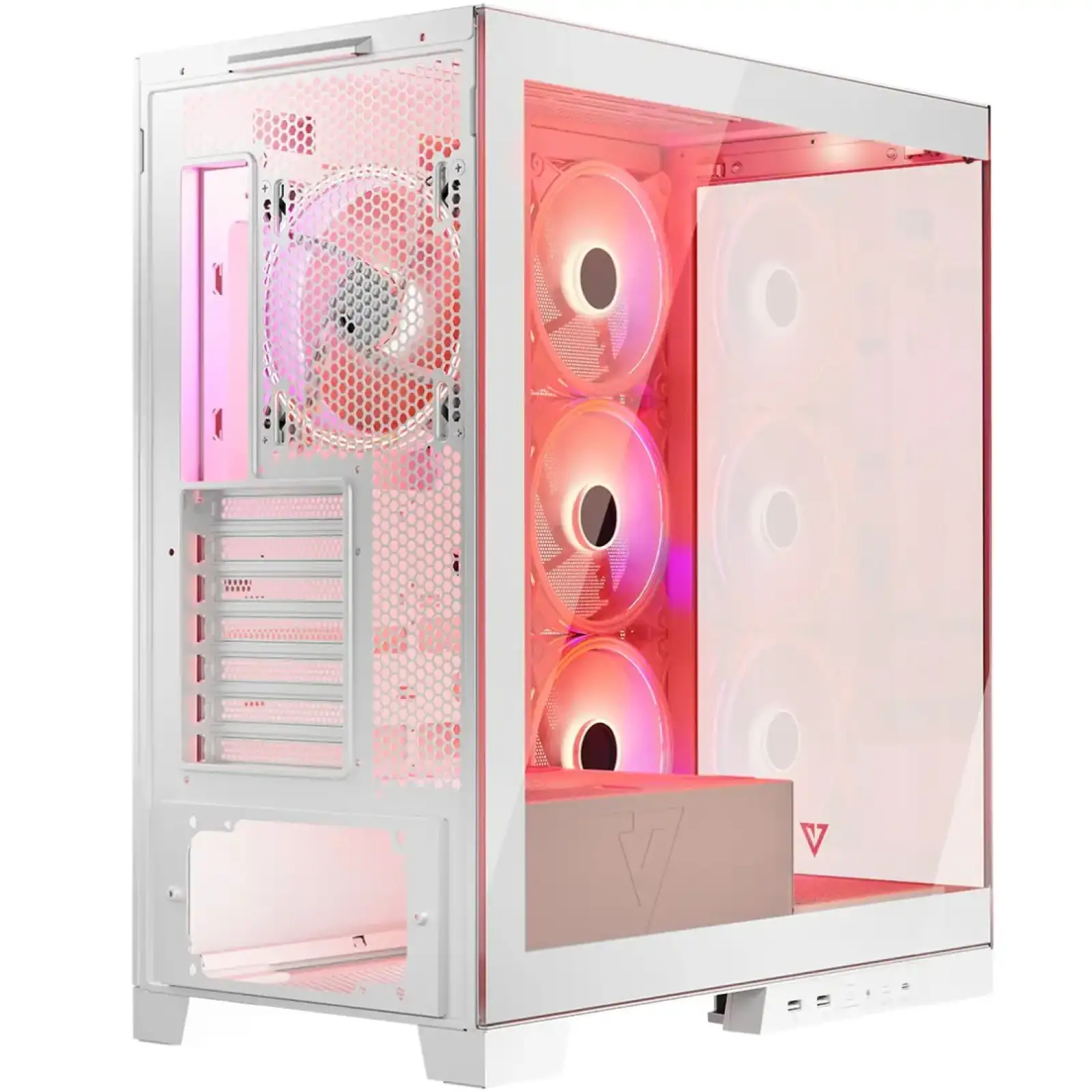 Корпус Modecom VOLCANO SPACE APEX ARGB 4x140mm fans MIDI USB 3.0x2+TYPE-C WHITE без Блок питания ATX (AT-SPACE-PG-20-000000-000) UA