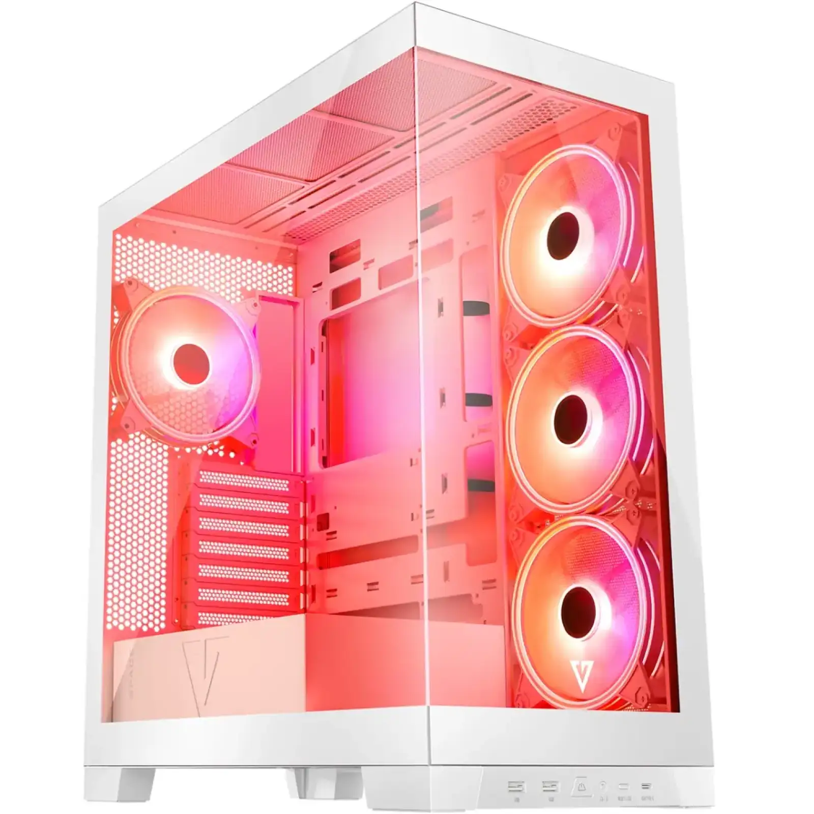 Корпус Modecom VOLCANO SPACE APEX ARGB 4x140mm fans MIDI USB 3.0x2+TYPE-C WHITE без Блок питания ATX (AT-SPACE-PG-20-000000-000) UA