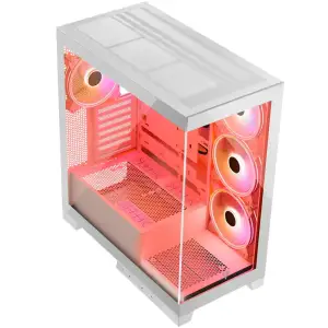 Корпус Modecom VOLCANO SPACE APEX ARGB 4x140mm fans MIDI USB 3.0x2+TYPE-C WHITE без Блок питания ATX (AT-SPACE-PG-20-000000-000) UA