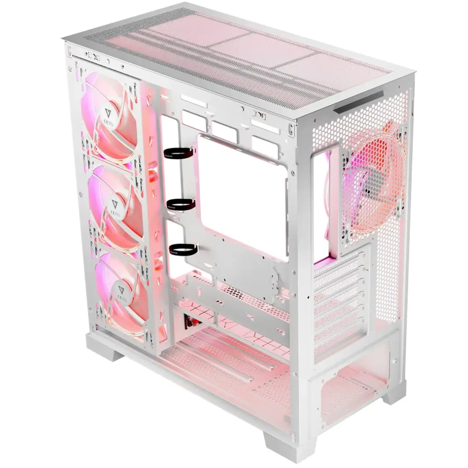 Корпус Modecom VOLCANO SPACE APEX ARGB 4x140mm fans MIDI USB 3.0x2+TYPE-C WHITE без Блок питания ATX (AT-SPACE-PG-20-000000-000) UA