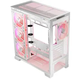 Корпус Modecom VOLCANO SPACE APEX ARGB 4x140mm fans MIDI USB 3.0x2+TYPE-C WHITE без Блок питания ATX (AT-SPACE-PG-20-000000-000) UA