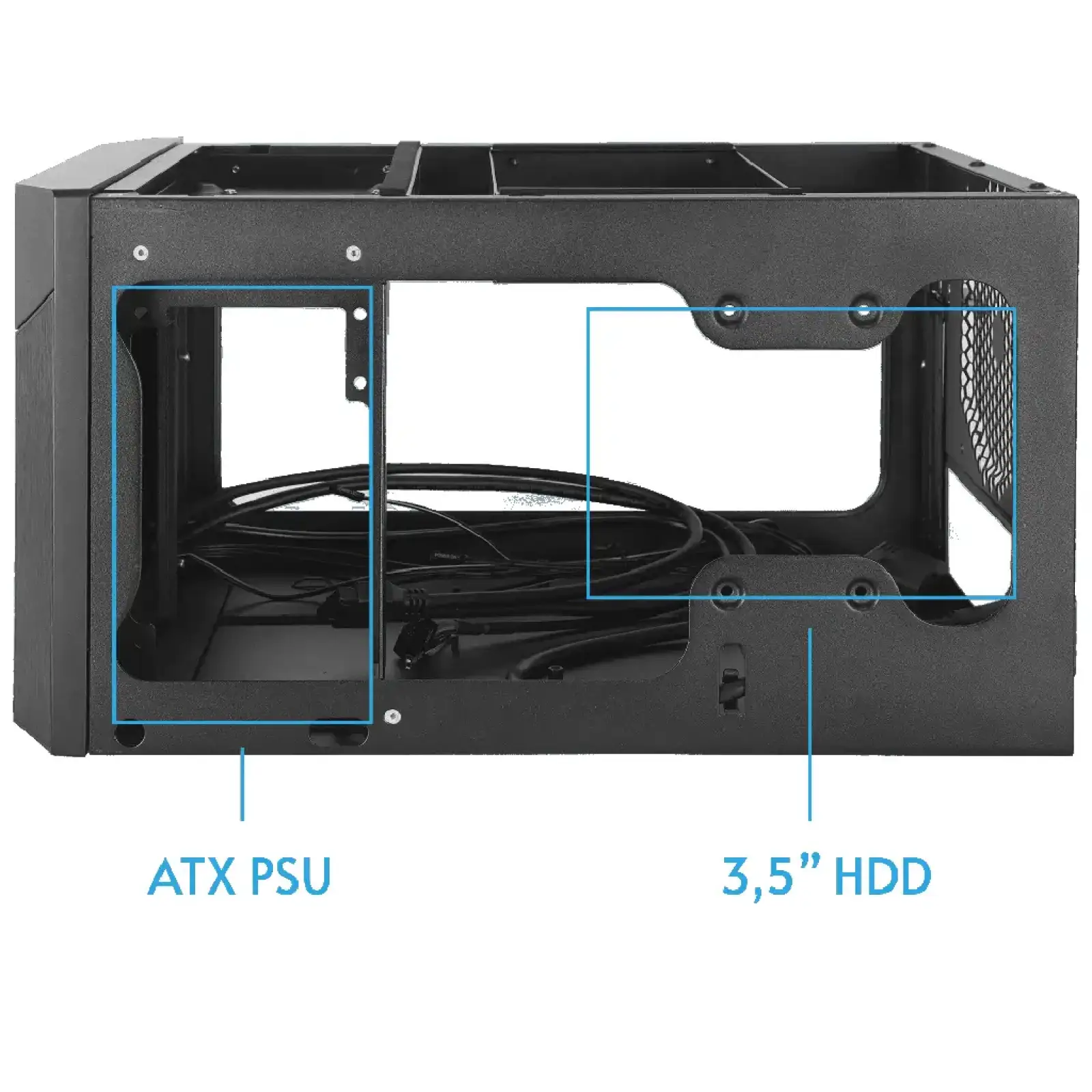 Корпус Chieftec PRO CUBE MINI CN-01B-OP miniITX, без БЖ, Black UA