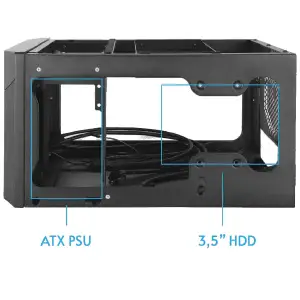 Корпус Chieftec PRO CUBE MINI CN-01B-OP miniITX, без БЖ, Black UA