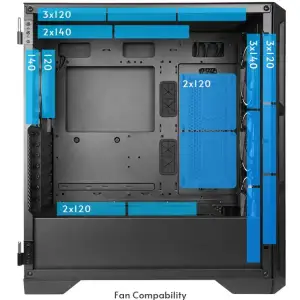 Корпус Chieftec APEX GA-01B-TG-OP 4x120mm A-RGB, USB-C, E-ATX, без БЖ, Black UA