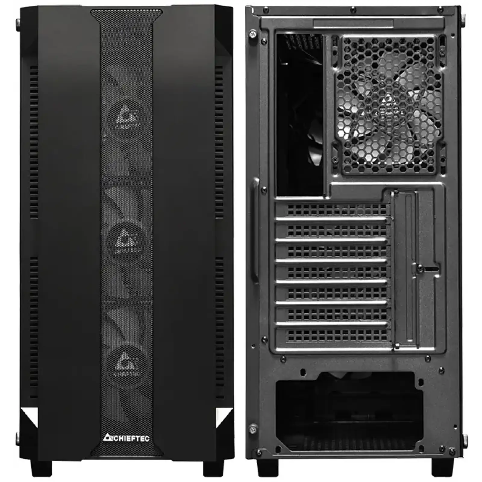 Корпус Chieftec HUNTER GS-01B-OP 4x120mm A-RGB, ATX, без БЖ, Black UA