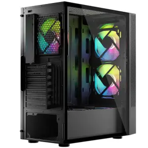 Корпус LogicConcept ARYA MESH+GLASS ARGB fans 2x140mm+1x120mm BLACK без Блок живлення ATX (AT-ARYA-10-000000-0002) UA