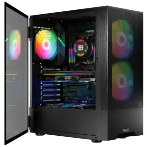 Корпус LogicConcept ARYA MESH+GLASS ARGB fans 2x140mm+1x120mm BLACK без Блок живлення ATX (AT-ARYA-10-000000-0002) UA