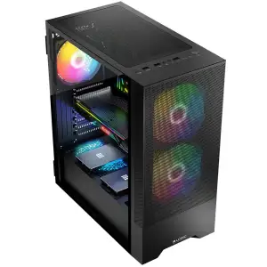 Корпус LogicConcept ARYA MESH+GLASS ARGB fans 2x140mm+1x120mm BLACK без Блок живлення ATX (AT-ARYA-10-000000-0002) UA