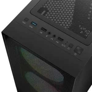 Корпус LogicConcept ARYA MESH+GLASS ARGB fans 2x140mm+1x120mm BLACK без Блок живлення ATX (AT-ARYA-10-000000-0002) UA