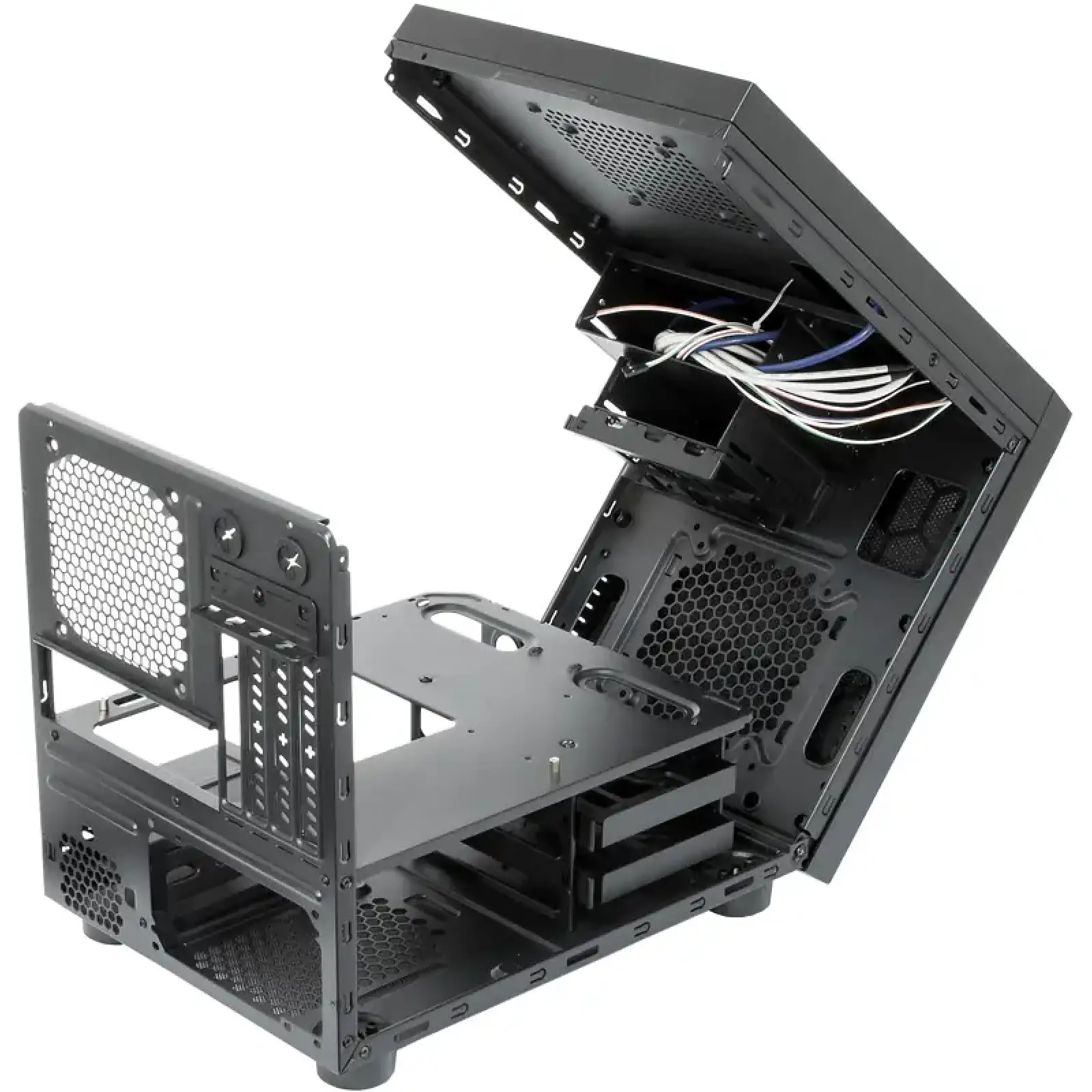 Корпус Chieftec GAMING CUBE CI-01B-OP mATX, без БЖ, Black UA