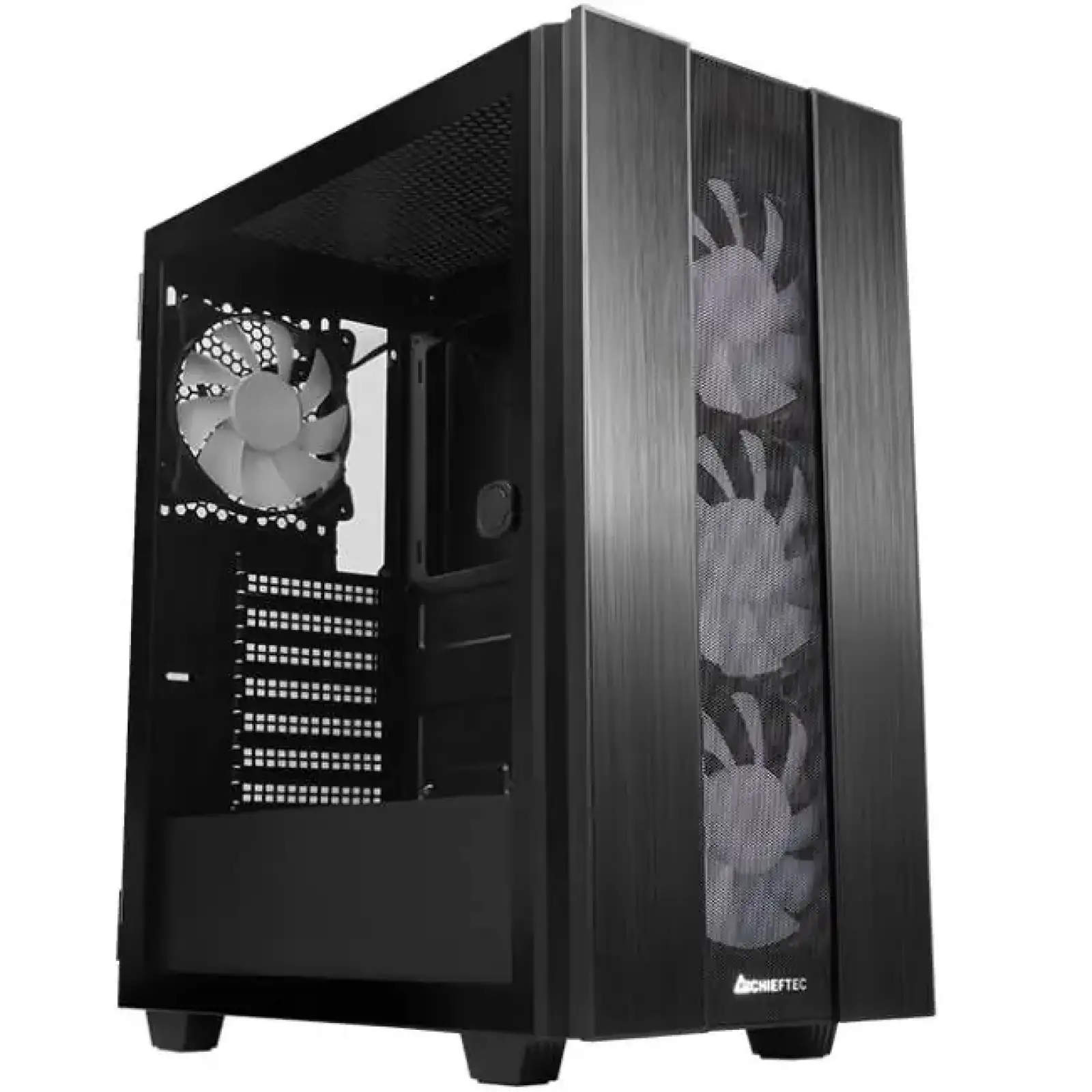 Корпус Chieftec HUNTER 2 GS-02B-OP 4x120mm A-RGB, USB-C, ATX, без БЖ, Black UA