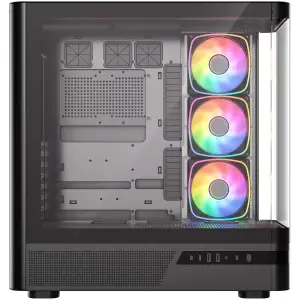 Корпус Modecom VOLCANO AQ200 ARGB MIDI FRONT LCD, 4x120mm fans BLACK без Блок питания ATX (MC-A-AQ200-4FA-B) UA