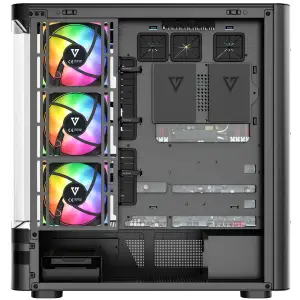 Корпус Modecom VOLCANO AQ200 ARGB MIDI FRONT LCD, 4x120mm fans BLACK без Блок питания ATX (MC-A-AQ200-4FA-B) UA