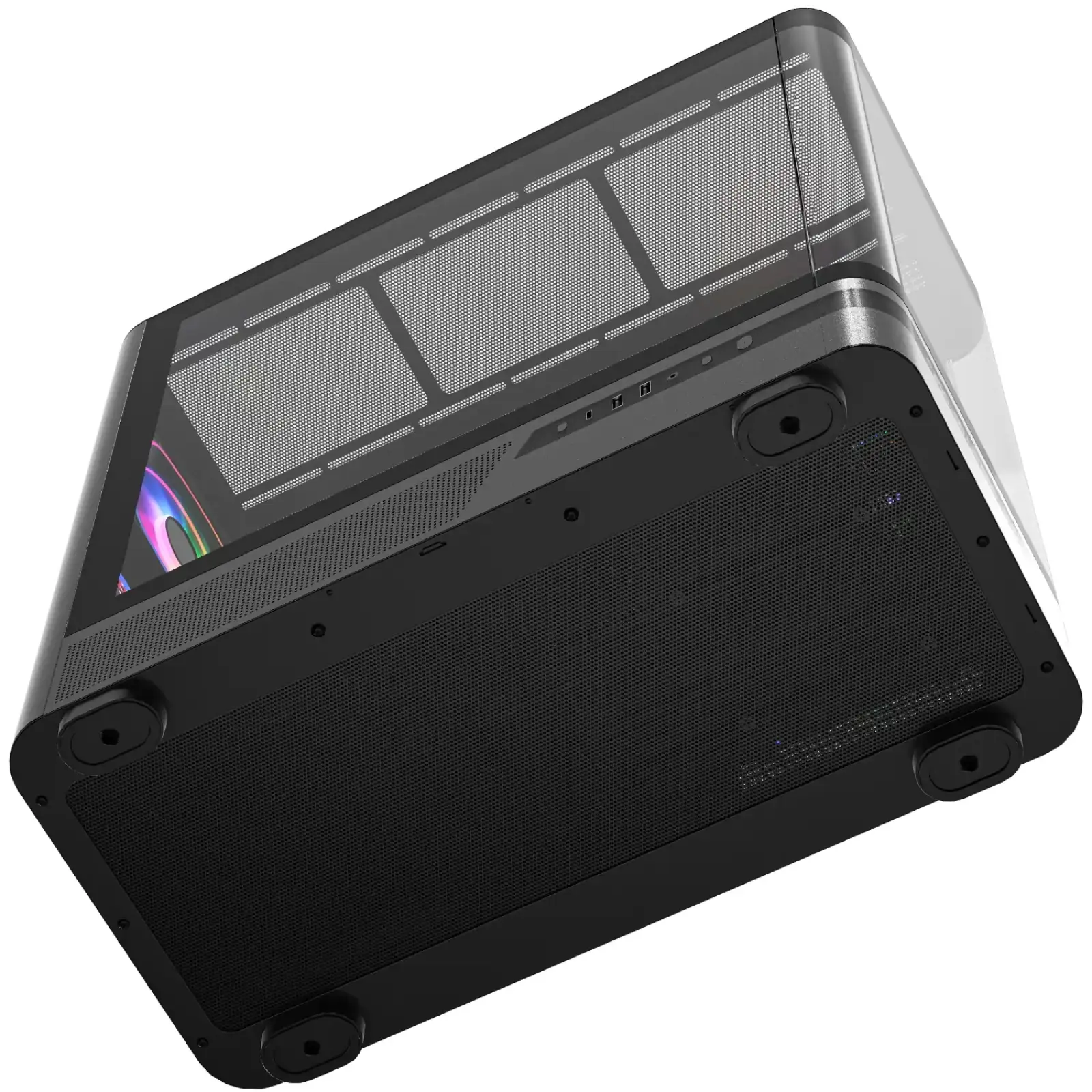 Корпус Modecom VOLCANO AQ200 ARGB MIDI FRONT LCD, 4x120mm fans BLACK без Блок питания ATX (MC-A-AQ200-4FA-B) UA