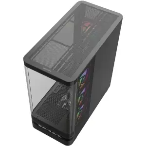 Корпус Modecom VOLCANO AQ200 ARGB MIDI FRONT LCD, 4x120mm fans BLACK без Блок питания ATX (MC-A-AQ200-4FA-B) UA
