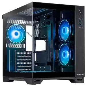 Корпус Chieftec VISIO GM-30B-TG-OP ATX, без БЖ, Black UA