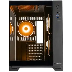 Корпус Chieftec VISIO GM-30B-TG-OP ATX, без БЖ, Black UA
