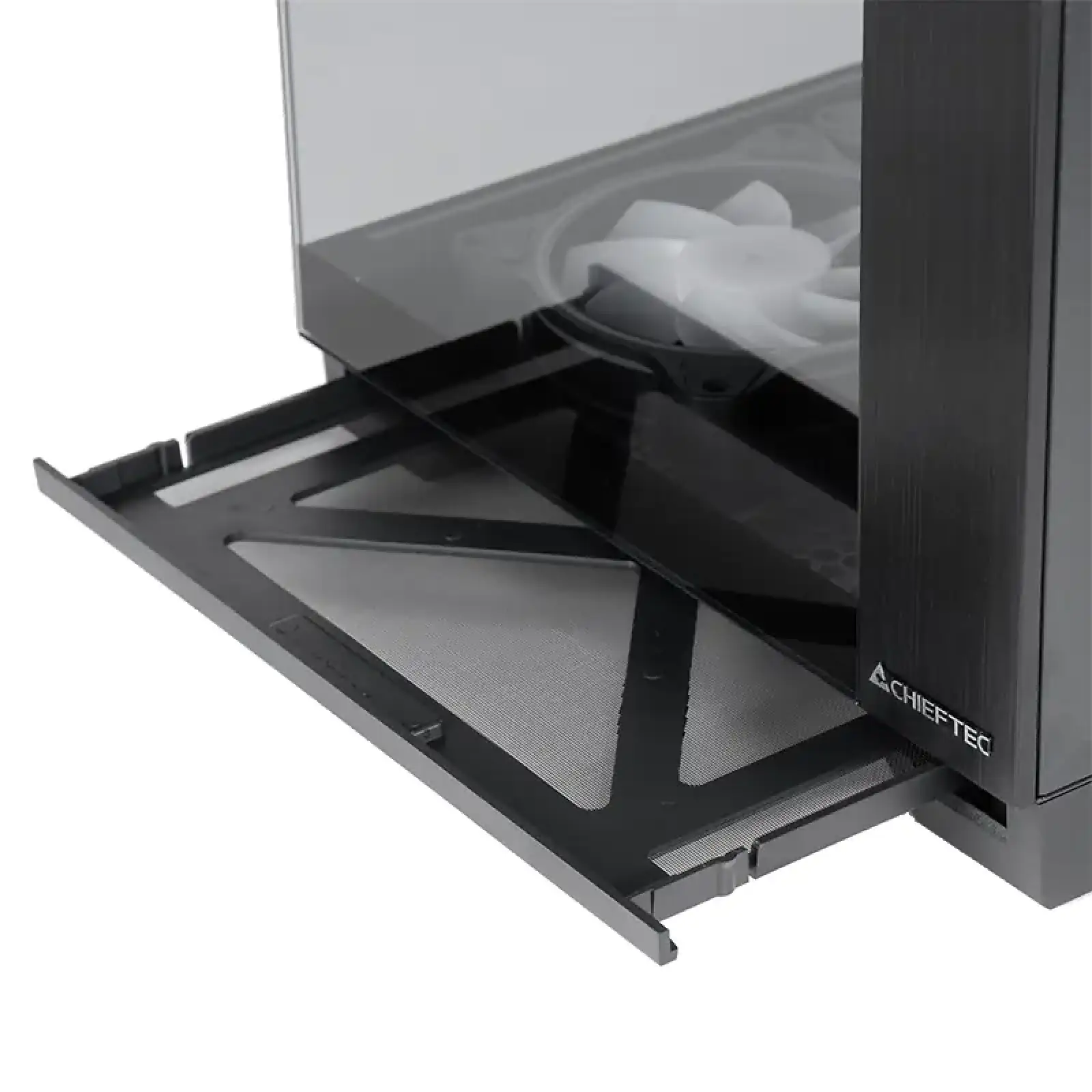 Корпус Chieftec VISIO GM-30B-TG-OP ATX, без БЖ, Black UA