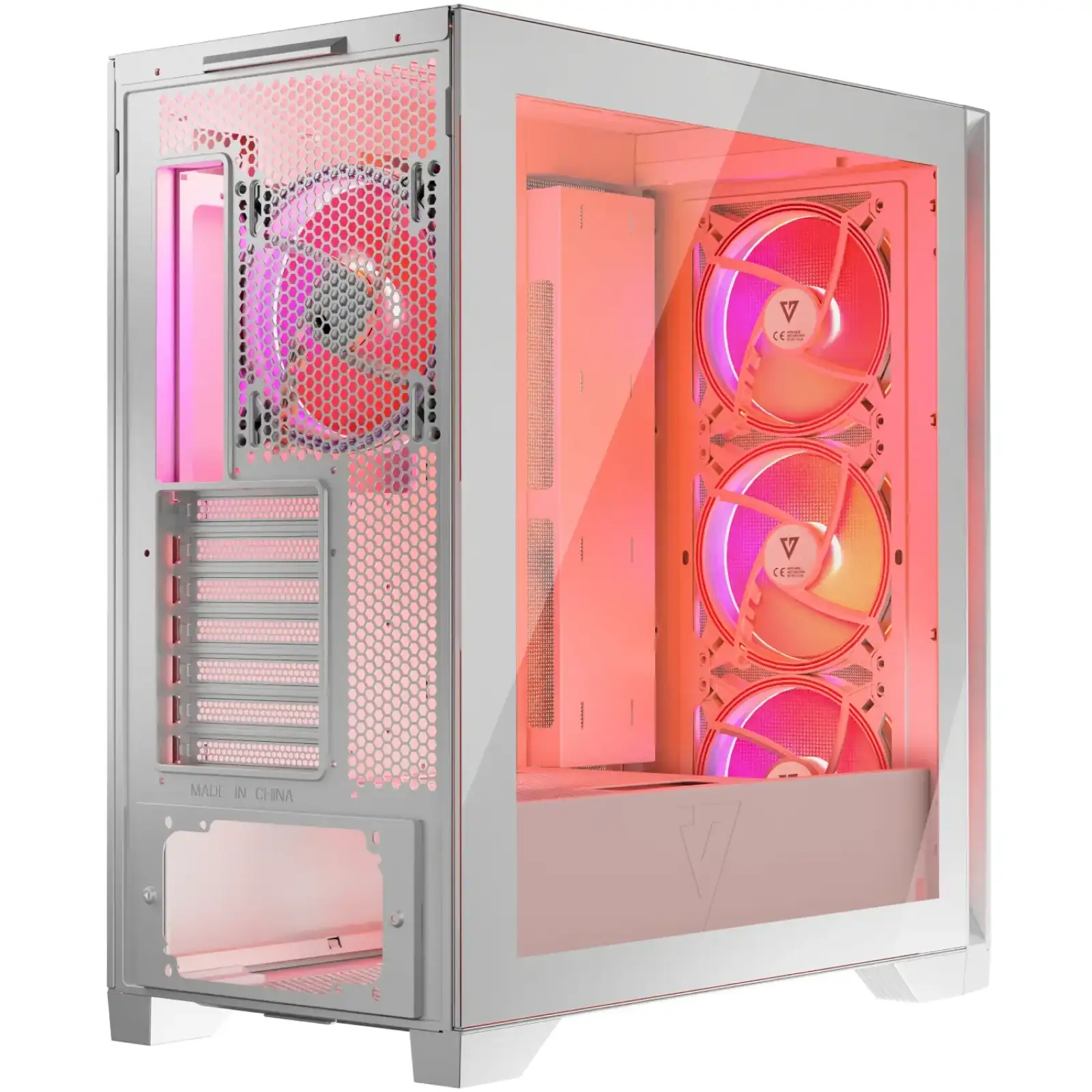 Корпус Modecom VOLCANO EXPANSE S ARGB 4x140mm fans MIDI USB 3.0x2+TYPE-C WHITE без Блок питания ATX (AT-EXPANSE-SG-20-000000) UA