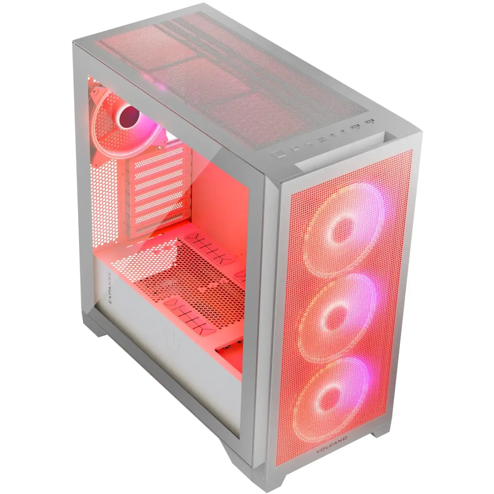 Корпус Modecom VOLCANO EXPANSE S ARGB 4x140mm fans MIDI USB 3.0x2+TYPE-C WHITE без Блок питания ATX (AT-EXPANSE-SG-20-000000) UA