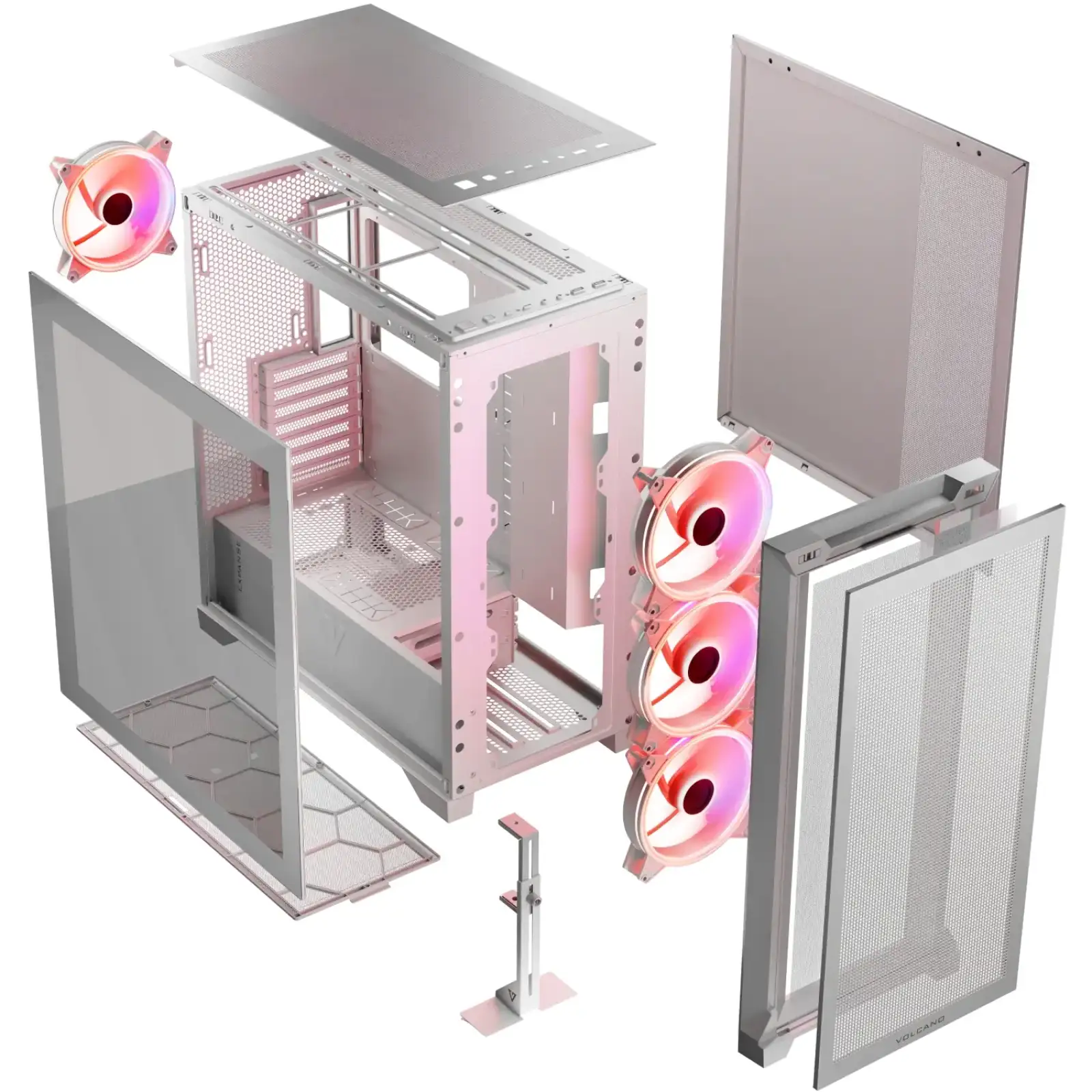 Корпус Modecom VOLCANO EXPANSE S ARGB 4x140mm fans MIDI USB 3.0x2+TYPE-C WHITE без Блок питания ATX (AT-EXPANSE-SG-20-000000) UA