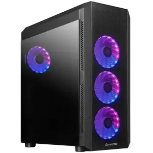Корпус Chieftec SCORPION 4 GL-04B-UC-OP 4x120mm A-RGB, USB-C, ATX, без БЖ, Black UA