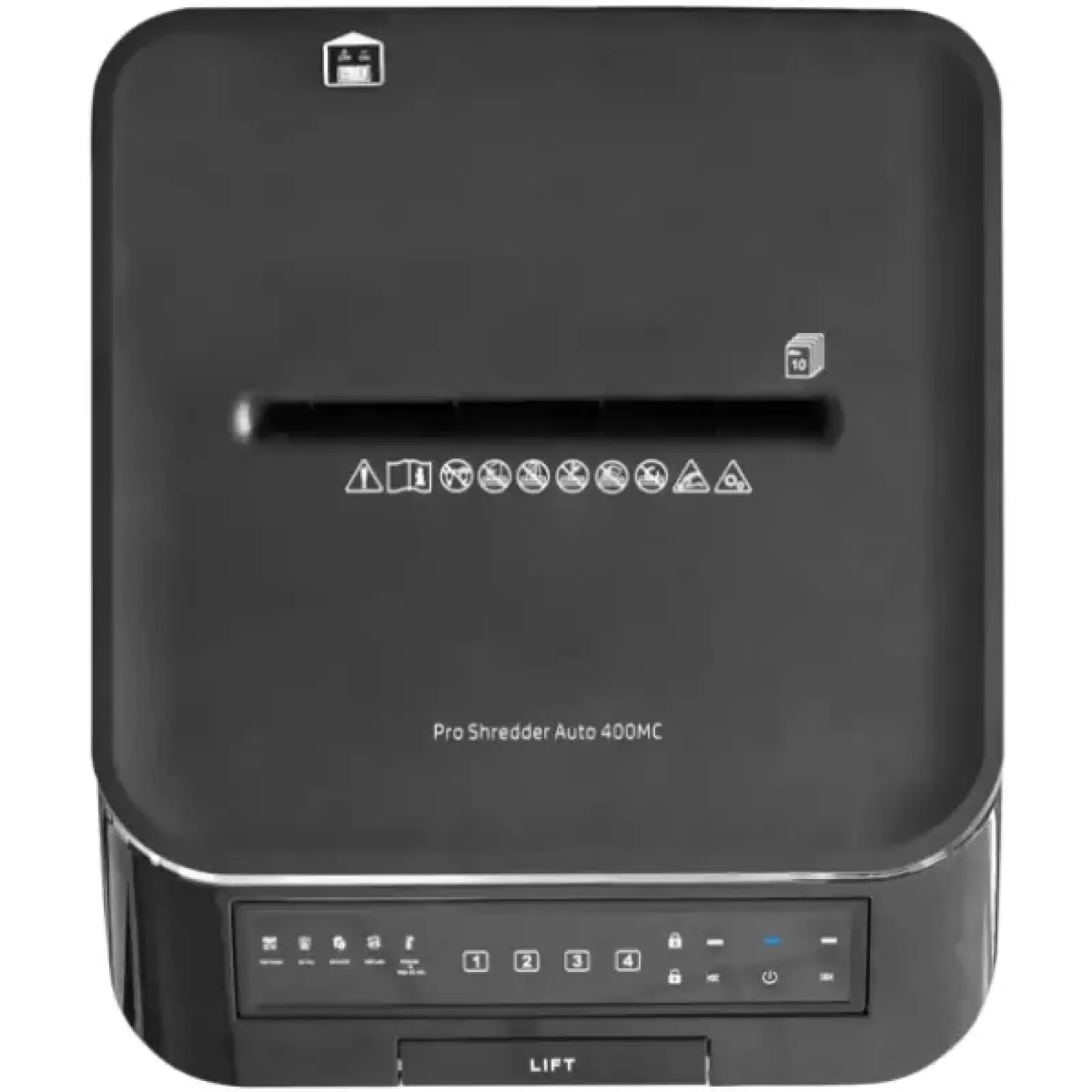 Знищувач документів HP Pro Shred Auto 400MC, A4, 80g х 10 л.,2*12, 53л., P-5 (2823) UA