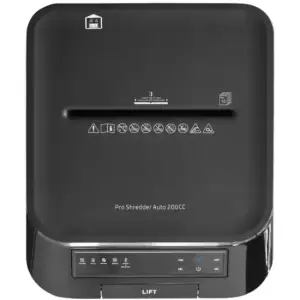 Знищувач документів HP Pro Shred Auto 200CC, CrossCut Paper Shredder, A4, 80g х 10 л.,4*20, 32л.,P-4 (2820) UA