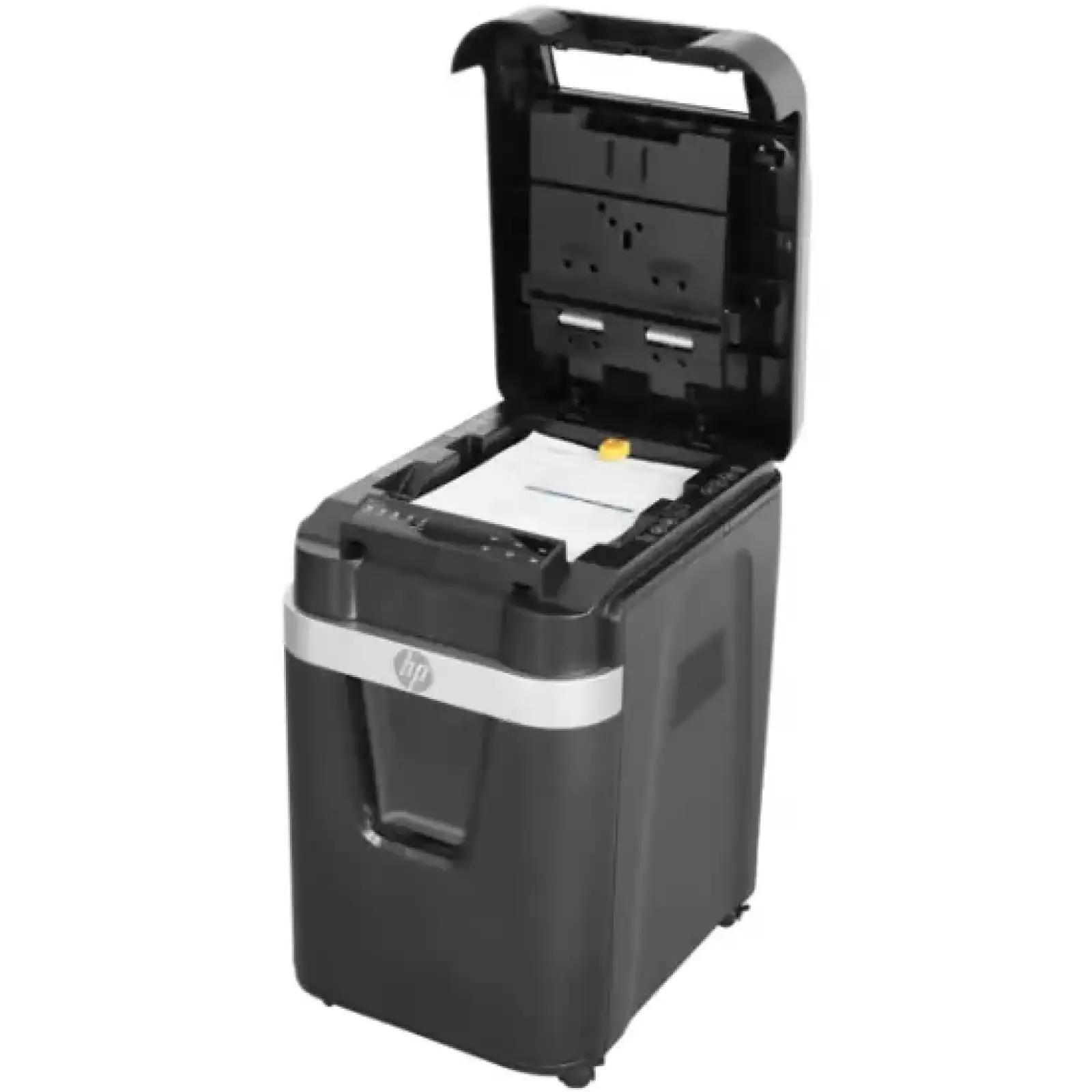 Знищувач документів HP Pro Shred Auto 200CC, CrossCut Paper Shredder, A4, 80g х 10 л.,4*20, 32л.,P-4 (2820) UA