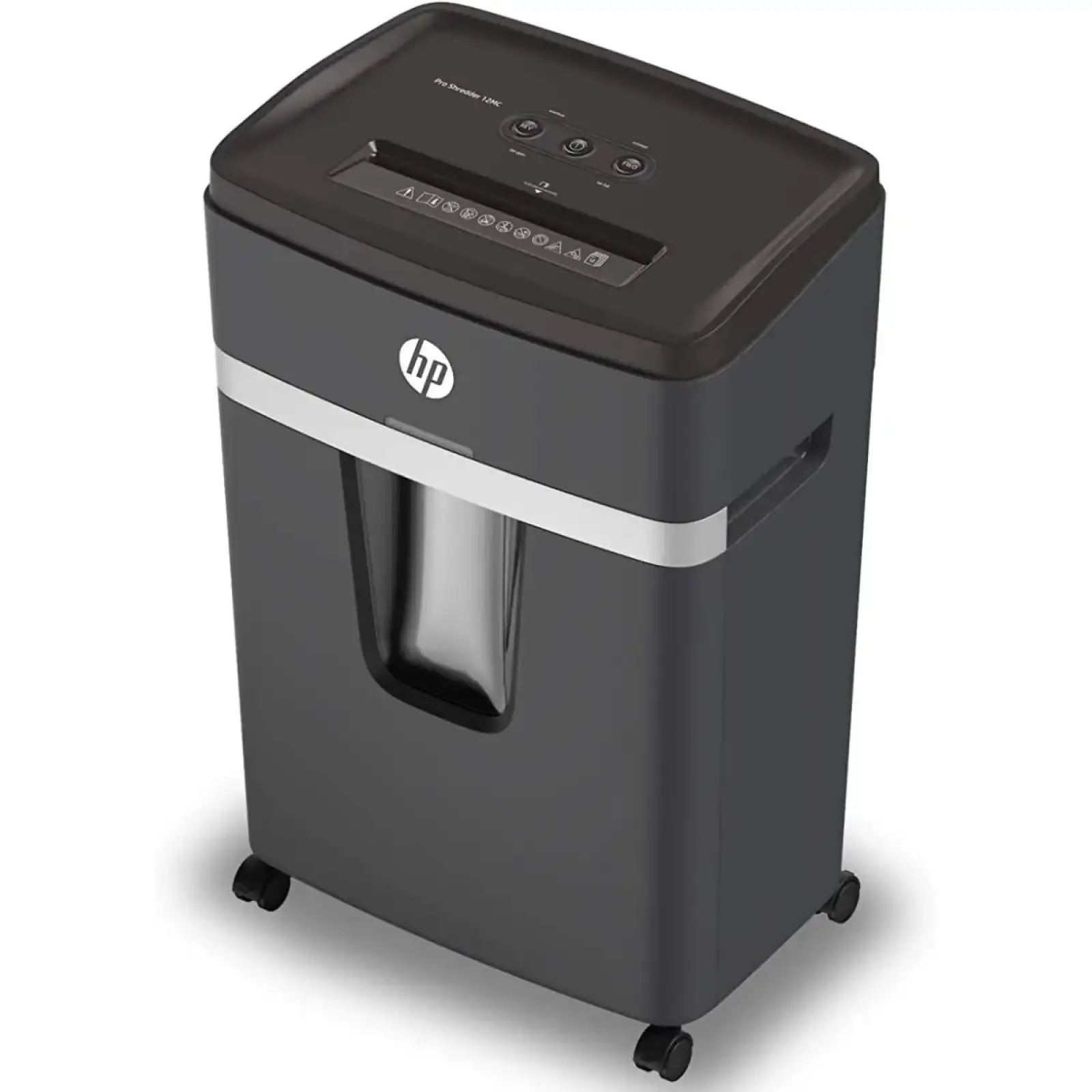 Знищувач документів HP Pro Shredder 12MC, A4, 80g х 12 листів, 2*15, 25 л, P-5 (2814) UA
