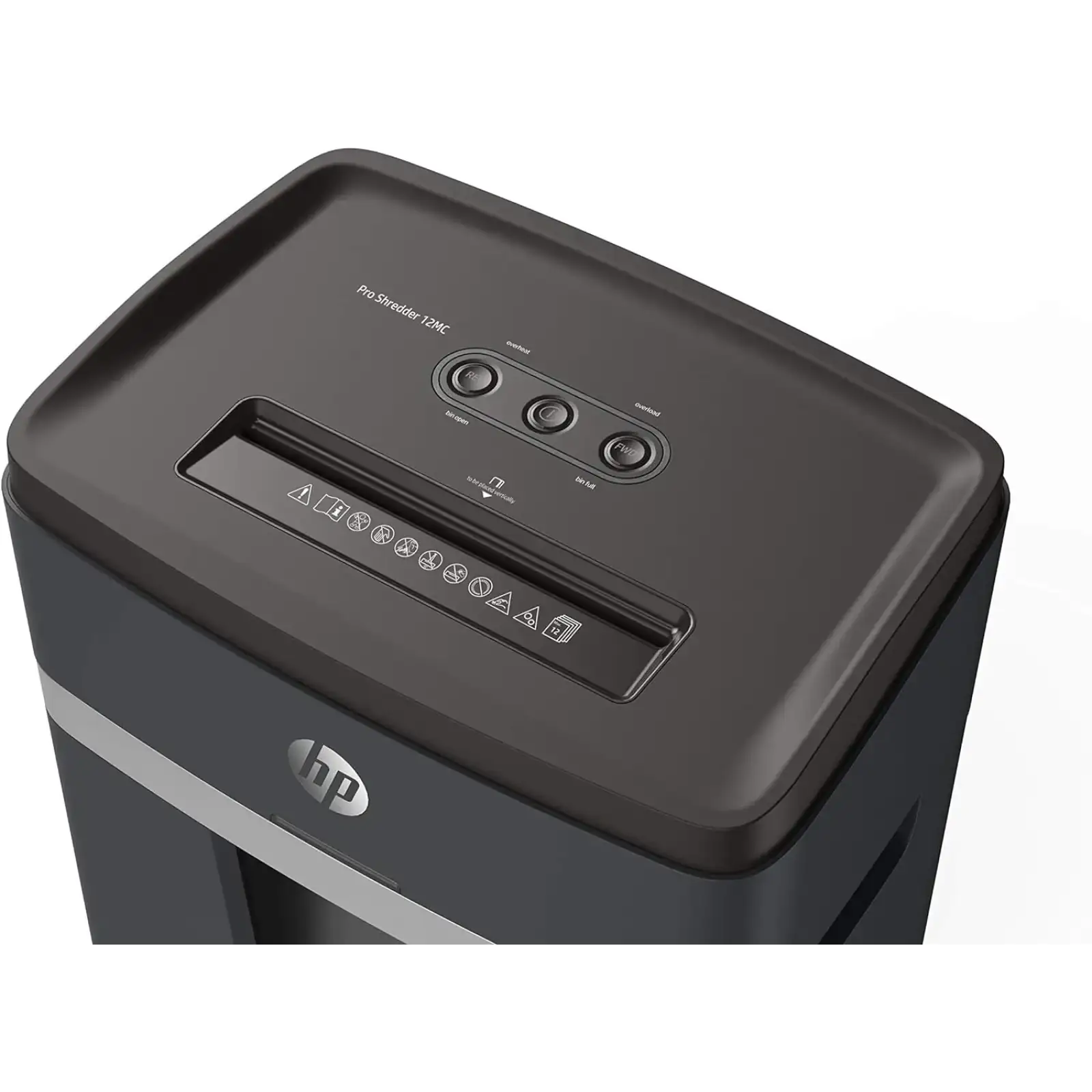 Знищувач документів HP Pro Shredder 12MC, A4, 80g х 12 листів, 2*15, 25 л, P-5 (2814) UA
