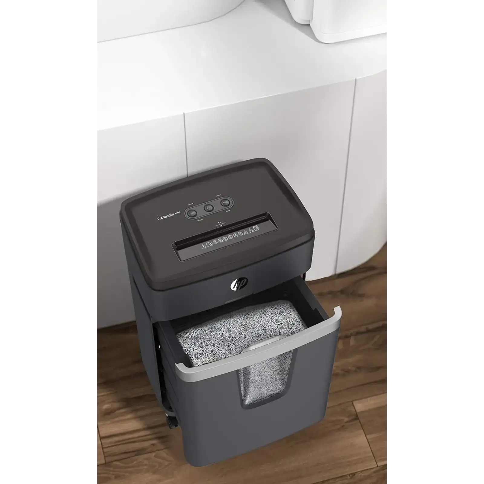 Знищувач документів HP Pro Shredder 12MC, A4, 80g х 12 листів, 2*15, 25 л, P-5 (2814) UA