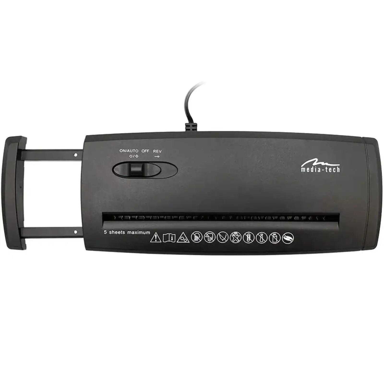 Знищувач документів Media-Tech MT215, A4, 80g х 5, CD/DVD, 9,5 л., P-1, O-1 UA