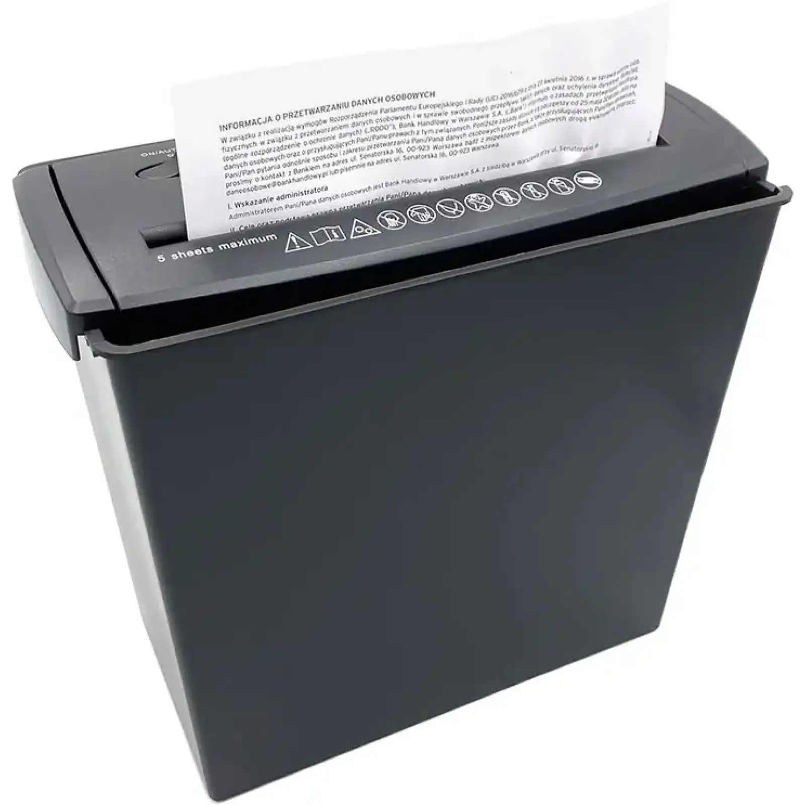 Знищувач документів Media-Tech MT215, A4, 80g х 5, CD/DVD, 9,5 л., P-1, O-1 UA