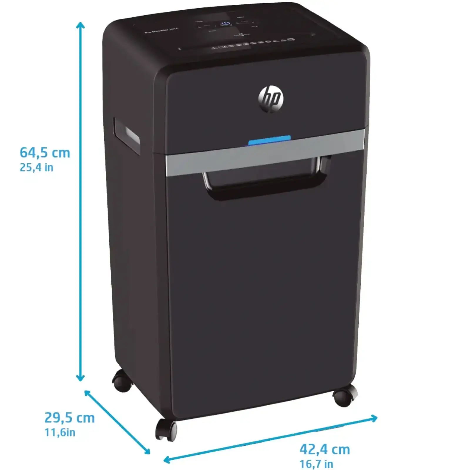 Знищувач документів HP Pro Shredder 24CC, A4, 80g х 24 листів, 4*35, 30 л., P-4 (2815) UA