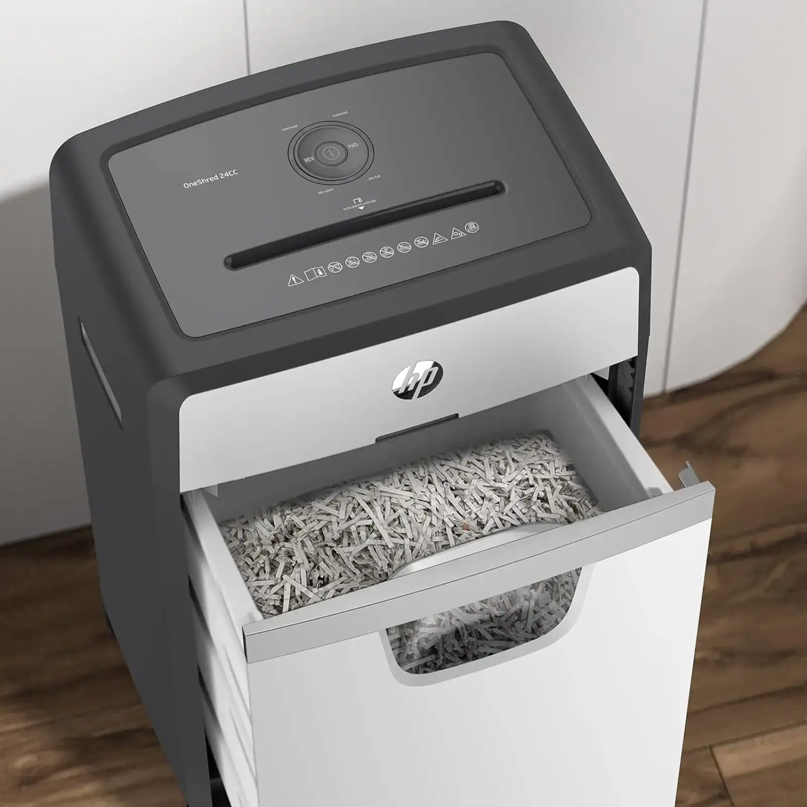 Знищувач документів HP OneShred 24CC, A4, 80g х 24 листів, 4*35, 30 л., P-4 (2807) UA