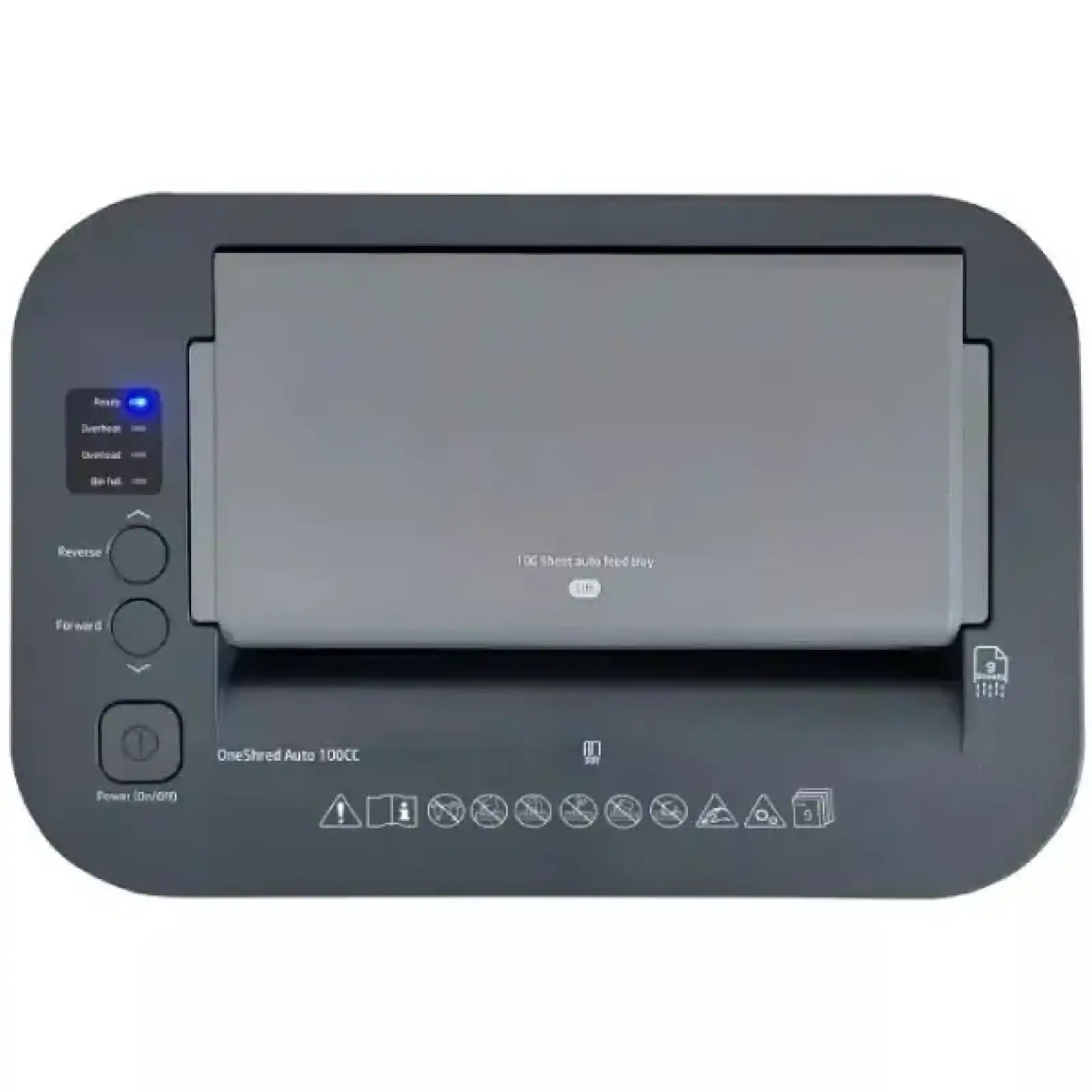Знищувач документів HP OneShred Auto 100CC, A4, 80g х 9 листів, 4.3*12, 17 л., P-4 (2818) UA
