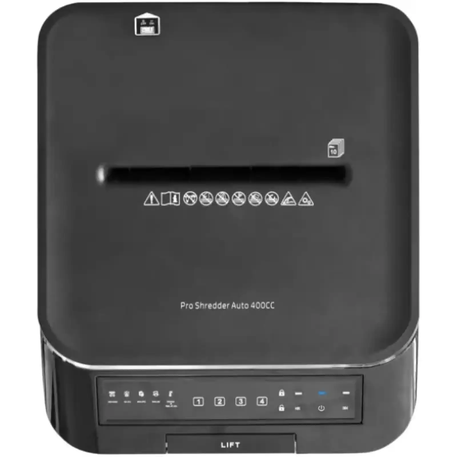 Знищувач документів HP Pro Shred Auto 400CC, A4, 80g х 10 л.,4*12, 53л., P-4 (2822) UA