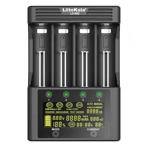 Зарядний пристрій LiitoKala Lii-600, 4x(Lion/NiMH/NiCd), discharge function, display UA