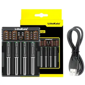 Зарядний пристрій LiitoKala Lii-402, 4x(Lion/NiMH/NiCd), Power Bank function UA
