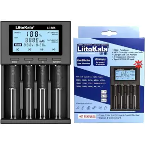 Зарядний пристрій LiitoKala Lii-M4, 4x(Lion/NiMH/NiCd), Power Bank, discharge function, display UA